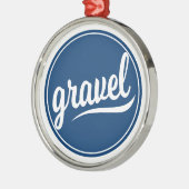 砂利サイクリングブルーロゴ メタルオーナメント (左)