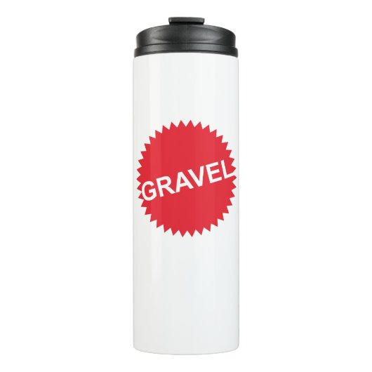 砂利サイクリング赤のロゴ タンブラー (正面)