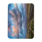 砂利ズムワルトプレーリーロード上の日没の雲 マグネット (縦)