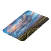 砂利ズムワルトプレーリーロード上の日没の雲 マグネット (左側)