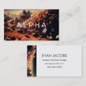 砂利モダン岩バックグラウンドデザイン名刺 名刺 (正面/裏面)