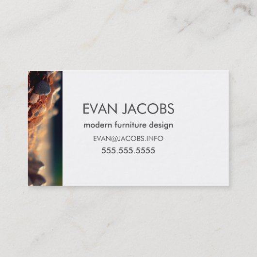 砂利モダン岩バックグラウンドデザイン名刺 名刺 (裏面)