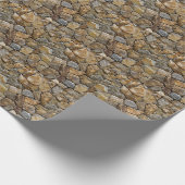 砂利石壁：装飾デザイン ラッピングペーパー (角)