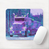 砂利運搬トラックハイウェイドライビングアートマウスパッド マウスパッド (マウス)