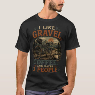 砂利道とコーヒー、それにたぶん3人 Tシャツ