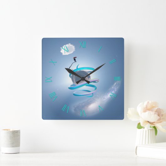 砂地に住む人 スクエア壁時計 (ホーム)