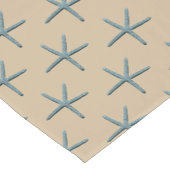 砂地に青いヒトデ模様 ショートテーブルランナー (コーナー)