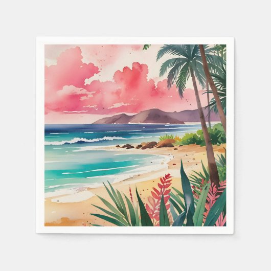 砂地のつま先 スタンダードカクテルナプキン (正面)