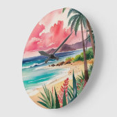 砂地のつま先 ラージ壁時計 (傾斜)