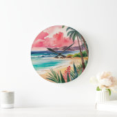 砂地のつま先 ラージ壁時計 (ホーム)