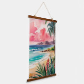 砂地のつま先 吊り下げ型タペストリー (傾斜あり)