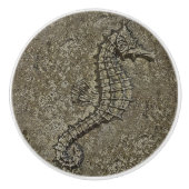 砂地のテクスチャー·シーホース·デジタル·アート セラミックノブ (正面)