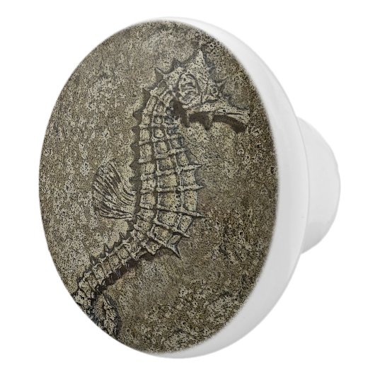 砂地のテクスチャー·シーホース·デジタル·アート セラミックノブ (右)