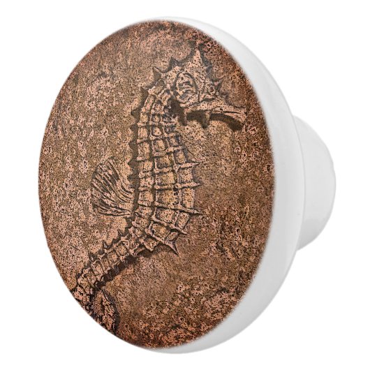 砂地のテクスチャー·シーホース·デジタル·アート セラミックノブ (右)