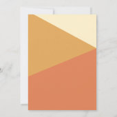 砂地トーン |モダンレトロスタイル誕生日 招待状 (裏面)