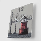 砂地ライト スクエア壁時計 (傾斜)