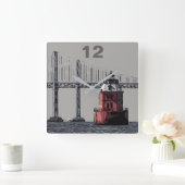 砂地ライト スクエア壁時計 (ホーム)