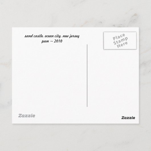 砂城，海市 ポストカード (裏面)