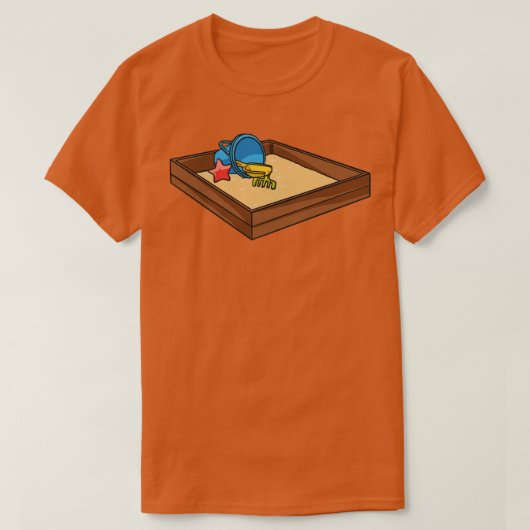 砂場とおもちゃの砂場 Tシャツ (デザイン正面)
