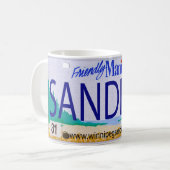 砂場免許証のマグ コーヒーマグカップ (正面左)