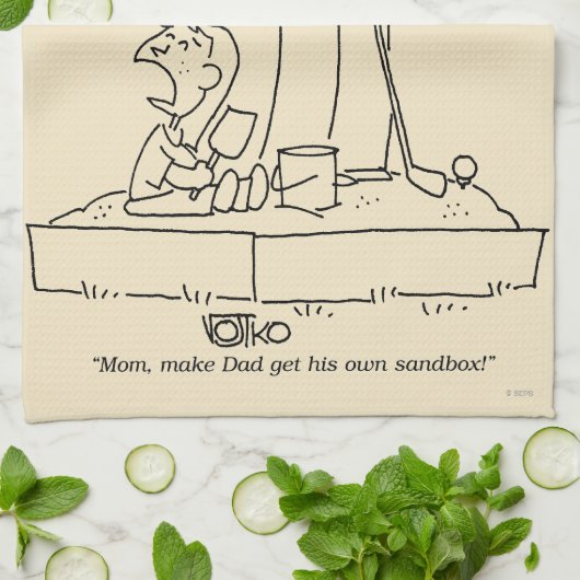 砂場 キッチンタオル (折り畳み)