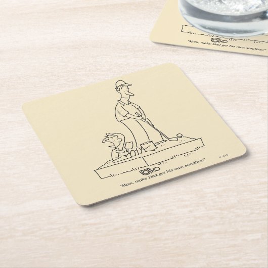 砂場 スクエアペーパーコースター (アングル)