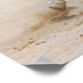 砂塵に覆われたアメリカランニングのミニチュアホース ポスター (角)