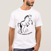 砂塵の渦巻き旋回で飼育する野生の西馬 Tシャツ (正面)
