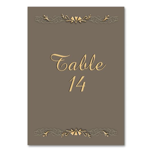 砂岩とゴールドのテーブルナンバー テーブルナンバー (裏面)