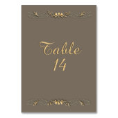 砂岩とゴールドのテーブルナンバー テーブルナンバー (正面)