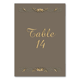 砂岩と金ゴールドテーブル番号 テーブルナンバー