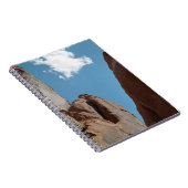砂岩の岩のフィンユタ砂漠の写真 ノートブック (右側)