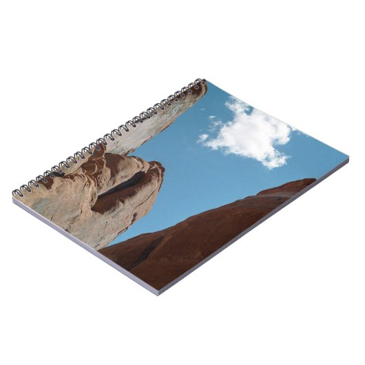 砂岩の岩のフィンユタ砂漠の写真 ノートブック (左側)