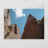 砂岩の岩のフィンユタ砂漠の写真 ポストカード (正面)