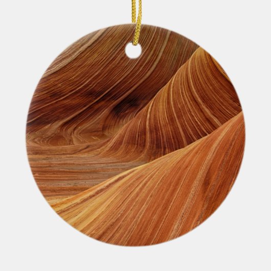 砂岩の岩層 セラミックオーナメント (正面)