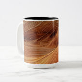 砂岩の岩層 ツートーンマグカップ (正面左)