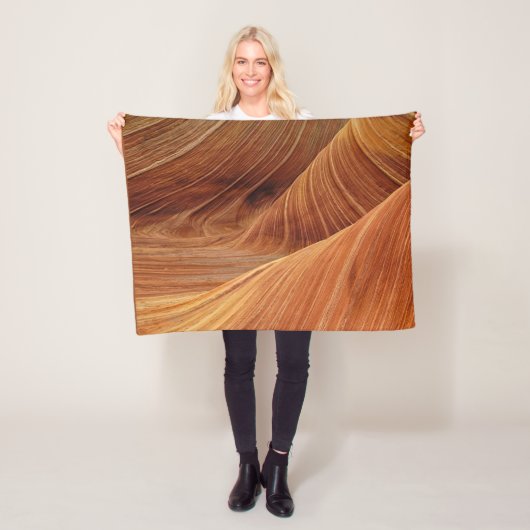 砂岩の岩層 フリースブランケット (インサイチュ)