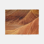 砂岩の岩層 フリースブランケット (正面(横))