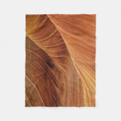 砂岩の岩層 フリースブランケット (正面)