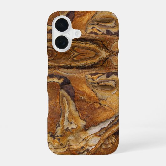 砂岩の岩模様 iPhone 16ケース (裏面)