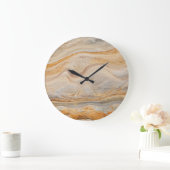 砂岩の背景 – 砂、石のカスタマイズ岩 ラージ壁時計 (ホーム)