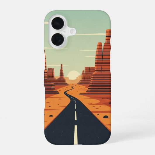 砂岩の道 iPhone 16ケース (裏面)