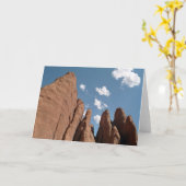 砂岩ひれのユタの砂漠の写真 カード (黄色い花)