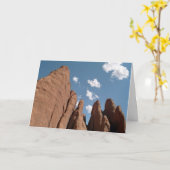 砂岩ひれのユタの砂漠の写真 カード (黄色い花)