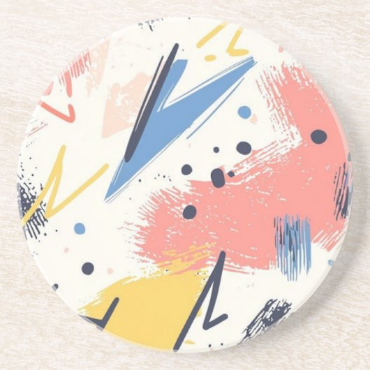 砂岩エレガントコースター – 吸収剤とスタイリッシュ医師 コースター (正面)