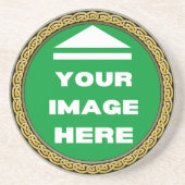 砂岩コースターパーソナライズされた- – イメージの追加/文字 コースター (正面)