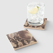 砂岩コースターヘビの皮 ストーンコースター (横)