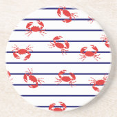 砂岩コースターレッドカニ コースター (正面)