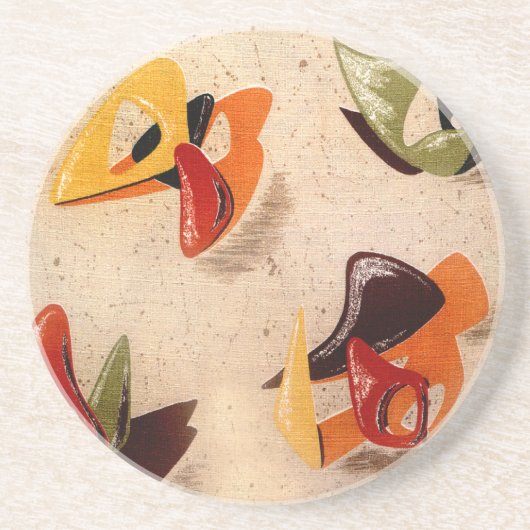 砂岩コースター: アメーバ1 -銅のやかん コースター (正面)