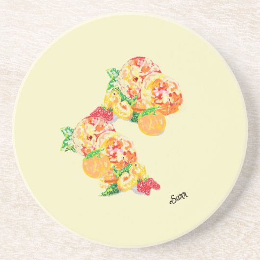 砂岩コースター：色の果実 コースター (正面)